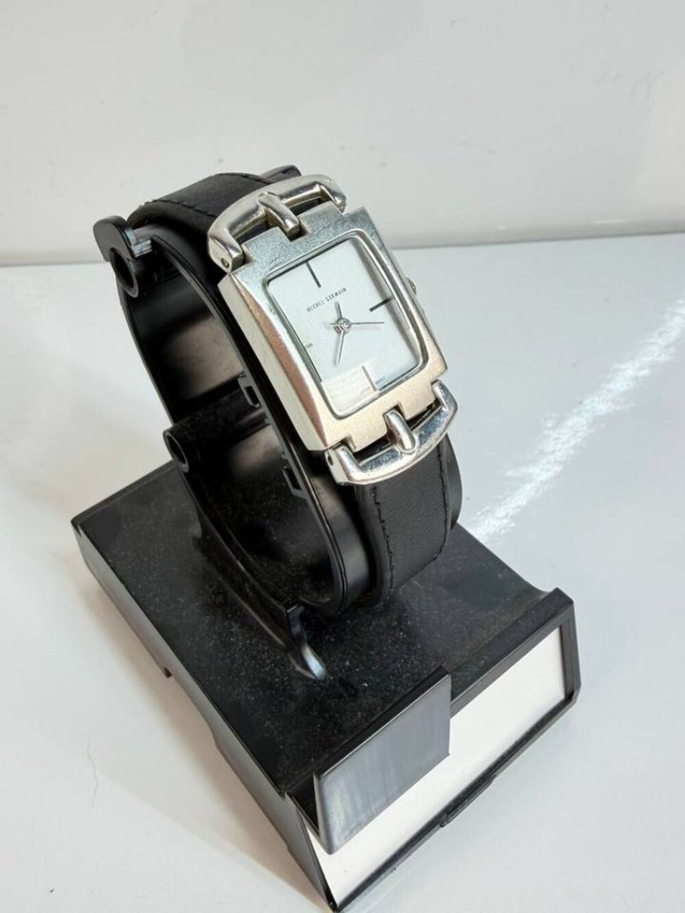 Michel Germain Rectangular Watch – Black Leather Strap - Picture 3 of 12